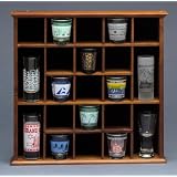 Wood Bar Shot Glass Wall Mount Display Case