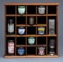 Wood Bar Shot Glass Wall Mount Display Case
