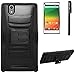 ZTE Lever LTE Case,ZTE Z936L Case,ZTE Z936C Case(Straight Talk,NET 10),IDEA LINE INC(TM)Black Skin Case Armor Shock Proof Heavy Duty With Swivel Belt Clip Cover with Stand Black Holster+Free Stylus Pen+Free HD Screen Protector(Black/Black)