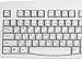 Arabic English Wired PS2 Connection Ivory Off White Computer Keyboard with Black Letters