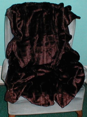 New 50 Inch X 60 Inch Soft and Warm Chocolate Mink Faux Fur Throw Blanket