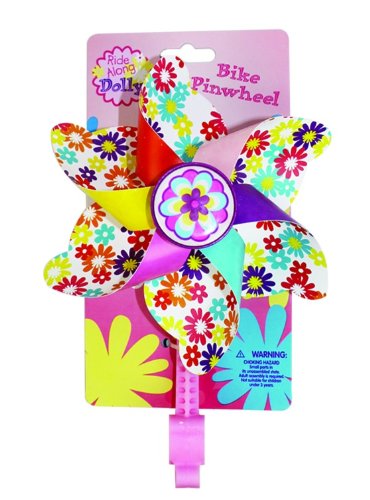 Bike Handlebar Pinwheel - Spinning Flower Pinwheel for Kid's Bicycle - Snaps on for Easy Attachment