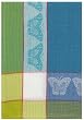 Waffle Weave 100% Cotton Blue Butterfly Dishtowel 18" X 28" Set / 6