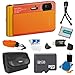 Sony DSC-TX30/D DSC-TX30 TX30 D DSCTX30 DSCTX30D 18 MP Digital Camera with 5x Optical Image Stabilized Zoom and 3.3-Inch OLED (Orange) Bundle with 32GB Card, Spare Battery, Card Reader, Floating Strap, Carrying Case+ More