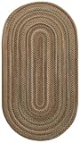 18" x 26" Rectangular Made-to-Order Capel 0429QS00200030225 Green Color Hand Braided American "New Bern Collection" Concentric Pattern Rug