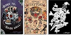 Ed Hardy Famous Tattoo Artist 3 Poster Set