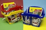 Altalena baby, in plastica rossa/gialla
