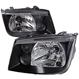 99-04 VOLKSWAGEN JETTA BLACK CRYSTAL HEAD LIGHTS W DRL FOG LAMPS PAIR by Spec-D Tuning