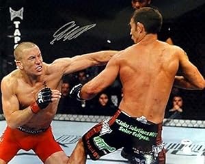 Georges St. Pierre Autographed Signed 16x20 Photo Id #77898 - PSA/DNA Certified - Autographed UFC Photos