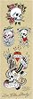 Ed Hardy - Tattoo Door Poster (Skull Collage)(Size: 21'' x 62'')