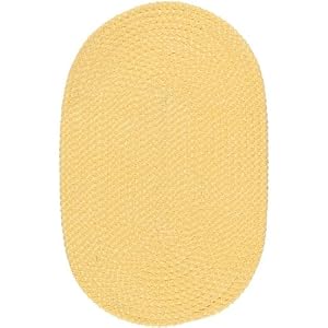 Softex Area Area Rug, 5'ROUND, PALE BANANA