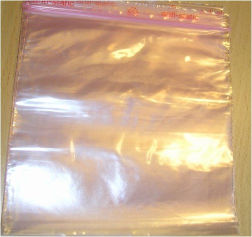 50 Tüten Druckverschlußbeutel Antistatik 40x60 90mµ + 5 Glasbeutel
