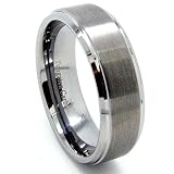 9mm Tungsten Carbide Raised Center Great Satin Ring Mens Wedding Bands - Fashion - Designer Ring (Available in Sizes 5-17)