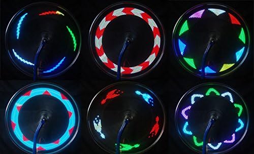 Bike New 14 LED Motorcycle Cycling Bicycle Bike Wheel Signal Tire Spoke Light 30 Changes