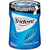 Trident Unwrapped Gum, Original, 50 Count (Pack of 4)