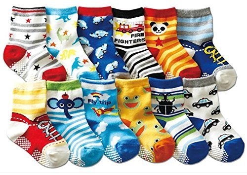 HOVEOX Kids Baby Toddler Socks Non-Skid Crew Walkers Unisex