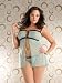 Seven 'til Midnight Mesh flyaway babydoll & thong One Size