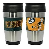 Green Bay Packers Travel Mug: 15 oz Stainless Steel Travel Tumbler