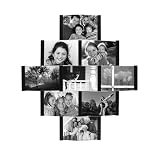 Aero 9-Opening Collage Picture Frame for 4-by-6-Inch Photos, Black by Malden