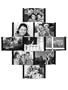 Aero 9-Opening Collage Picture Frame for 4-by-6-Inch Photos, Black