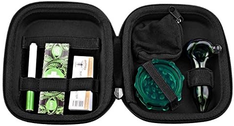 The Happy Kit - All in One Smoking Pouch /Case for Tobacco Smoker - Includes Herb Grinder, Rolling Paper+filter, Pipes..
