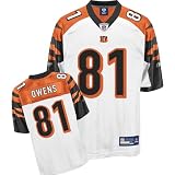 Reebok Cincinnati Bengals Terrell Owens Replica White Jersey Large