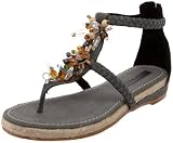 Apepazza Women's Peychelles Flat Espadrille,Black,40 EU/10 M US