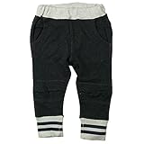 《H28年秋冬物》 nico hrat(ニコフラート) 製品洗い加工済み 30/10綿裏毛ボーダーロングパンツ 90cm/MC NO.B-261062