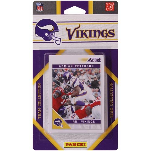 2011 Score Minnesota Vikings Factory Sealed 11 Card Team Set. Players Include Visanthe Shiancoe, Toby Gerhart, Joe Webb, Sidney Rice, Percy Harvin, Jared Allen, E J Henderson, Chad Greenway, Adrian Peterson, Christian Ponder and Kyle Rudolph.
