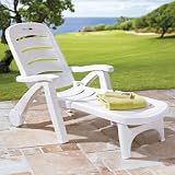 BrylaneHome Resin Folding Lounger