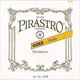 Pirastro Wondertone Gold Label Violin String Set with Ball End E String - 4/4 Size - Medium Gauge