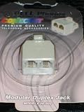 Bell Phones Ivory Modular Duplex Jack (model 20-502)