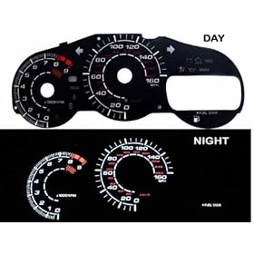 00-05 Toyota Celica GTS Black/(white Light) Glow Gauge