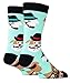 Oooh Yeah Men's Crew Funny Novelty Socks Dapper Dogs