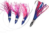 Tuna Trolling: Blue/Pink Hex Head Fishing Lure for Tuna Mahi Wahoo Marlin