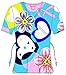 G Med Women's Printed Mock Wrap V Neck Back Tie 2 Pockets Scrub Top