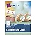 Avery Dennison Textured Scallop Round Labels, Pack Of 90, 2.5", White (08218)