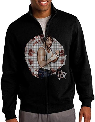ILKU Men's Dean Wrestler Ambrose Full Zip Sweatshirt Jacket Black Size XXL