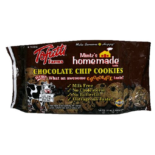 Tofutti Dairy-Free Cookies, Chocolate Chip, 16-Ounce Pack (Pack of 5) by Tofutti