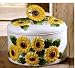 CERAMIC TORTILLA WARMER, COUNTRY SUNFLOWER