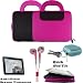 Deluxe Nylon & Neoprene Flip Book Jacket/Folio for Apple iPad 3G tablet/Wifi model 16GB, 32GB, 64GB + Includes a 4-inch eBigValue (TM) Determination Hand Strap + iPad Touch Anti Glare Screen Protector Guard (Compatible with all Versions of iPad) + Also includes a set of Fashion Earbud Headset Headphones 3.5mm Jack In-Ear Stereo + Includes an earphone case Clamshell Style with Zipper Enclosure, Inner Pocket, and Durable Exterior!
