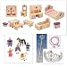 Melissa and Doug Princess Wooden Castle Furniture and Royal Family Wooden Dolls Set with Princess Tiara