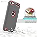 iPod Touch 5th Case, MagicMobile® Premium Dual Heavy Duty Hybrid Shockproof Resistant Armor Protective Case Cover for Apple iPod 5th Generation Gray Rugged Silicone Layer and Red Hard Plastic