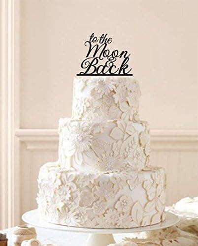 Traditional Wedding Decro, to the Moon Back Cake Topper, Thanksgiving Gift for Her, Custom Wedding Cake Topper.