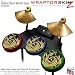 Alecias Swirl 02 Yellow Skin by WraptorSkinz fits Guitar Hero 4 World Tour Drum Set for Nintendo Wii, XBOX 360, PS2 & PS3 (DRUMS NOT INCLUDED)