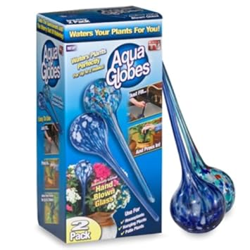 Aqua Globes AG011706 Glass Plant Watering Bulbs 2-Pack