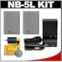 2 Replacement Canon NB-5L Batteries and Mini Battery Charger for Canon PowerShot SD790 IS, SD880 IS
