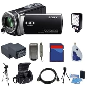 Sony HDR-CX190 CX190 High Definition Handycam Camcorder (Black) - Advanced Package