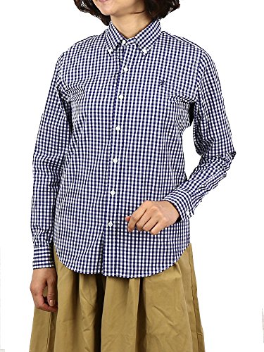 (ジムフレックス) Gymphlexコットンギンガムチェック長袖ボタンダウンシャツJ-0872GSC・032