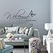 LovingIn XQ1 Butterfly Pattern Welcome to Our Home Quotes Saying Vinyl Wall Sticker, 71X21cm
